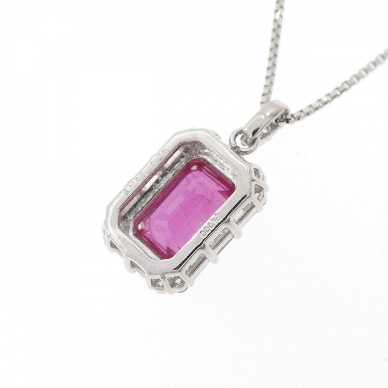 【新品】PT900/PT850 ルビー ネックレス 0.70CT