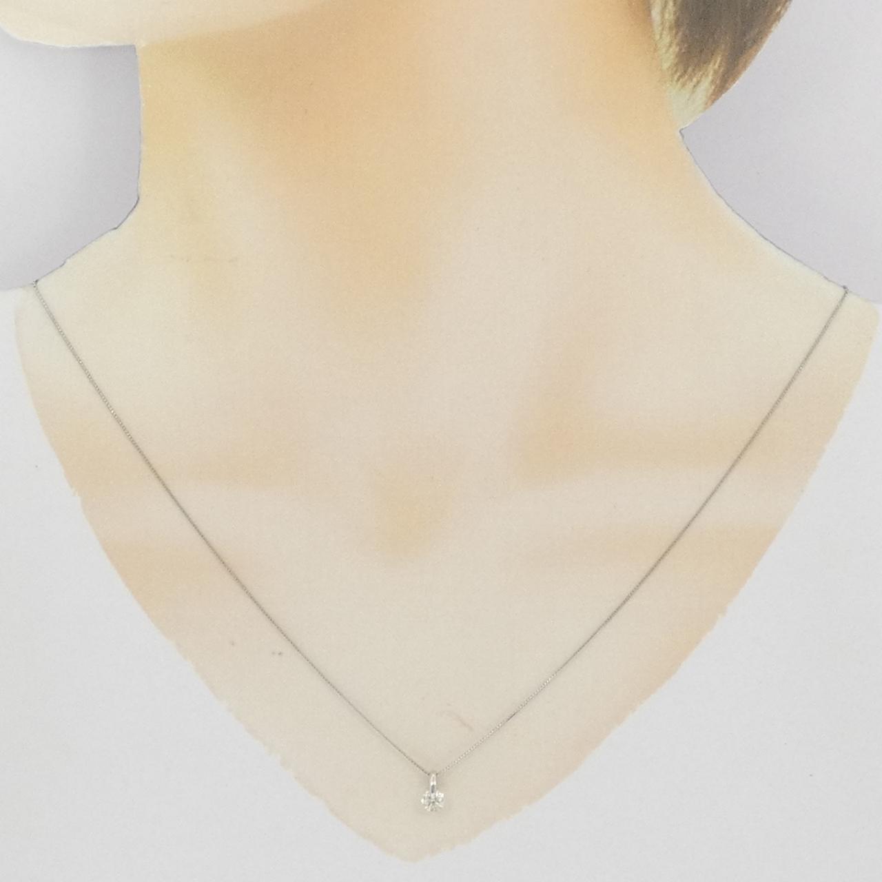 PT900/PT850 ソリティア ダイヤモンド ネックレス 0.303CT