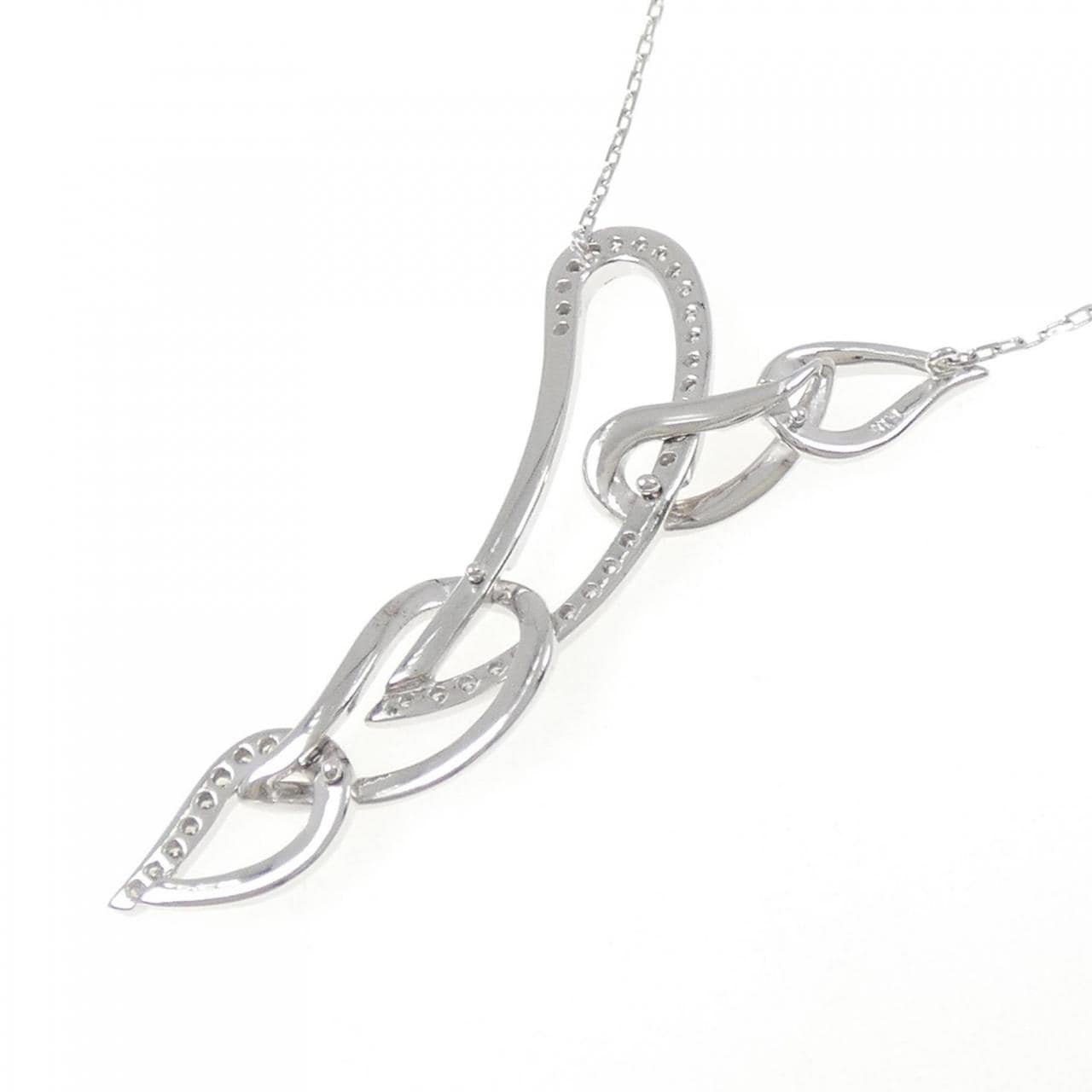 K18WG/18KTWG ダイヤモンド ネックレス