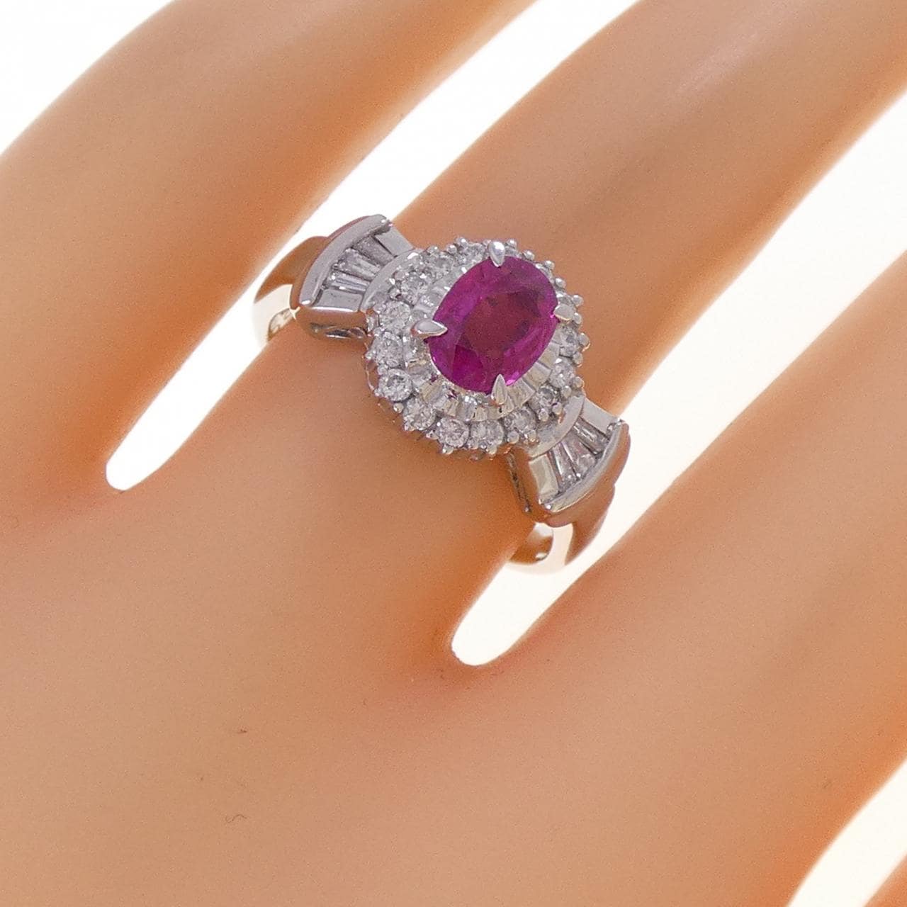 PT900 ルビー リング 0.74CT