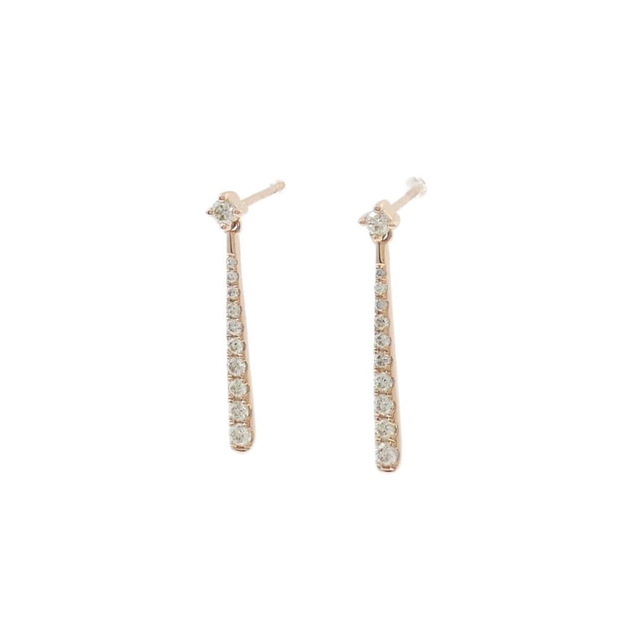 K18PG ダイヤモンド ピアス 0.50CT