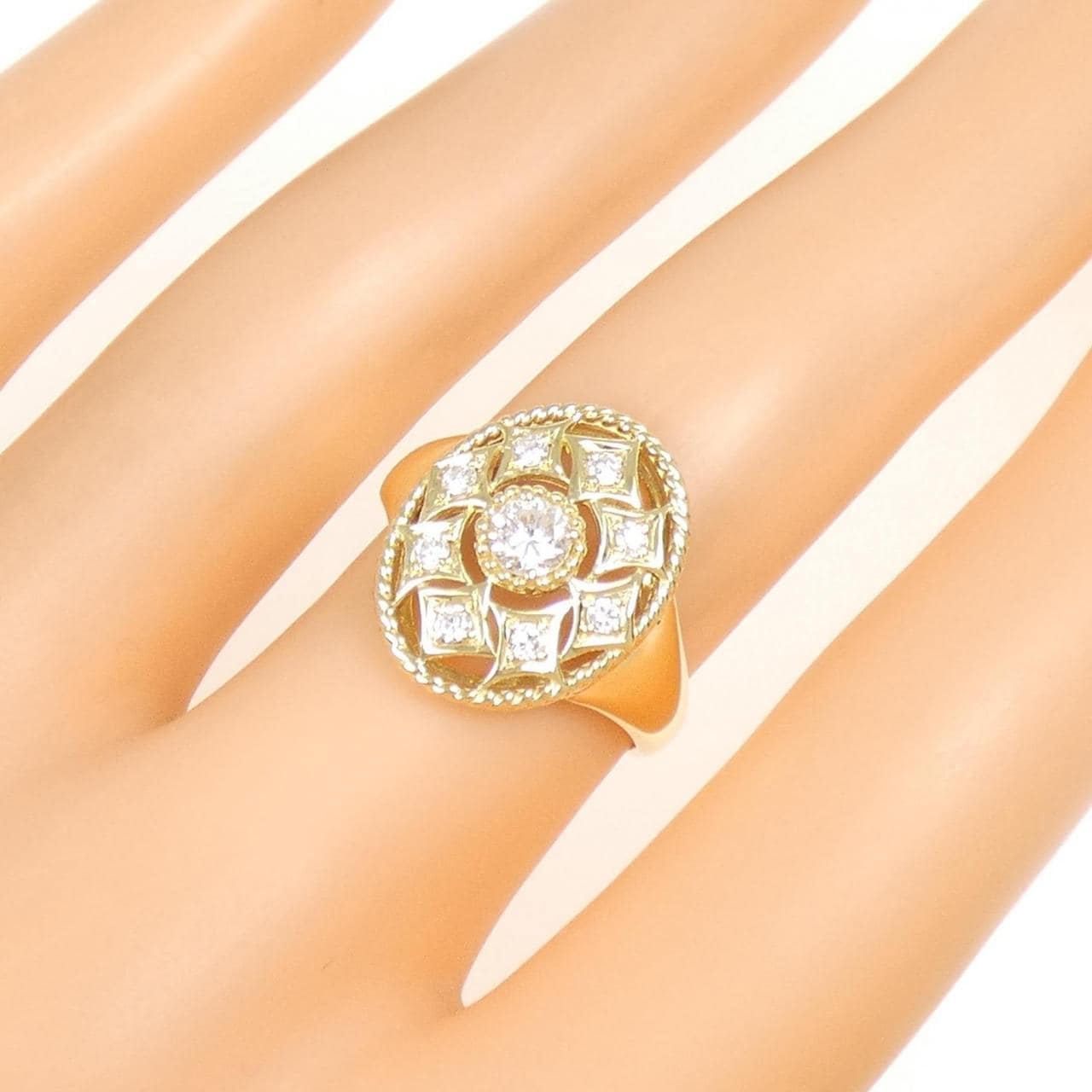 K18YG ダイヤモンド リング 0.21CT