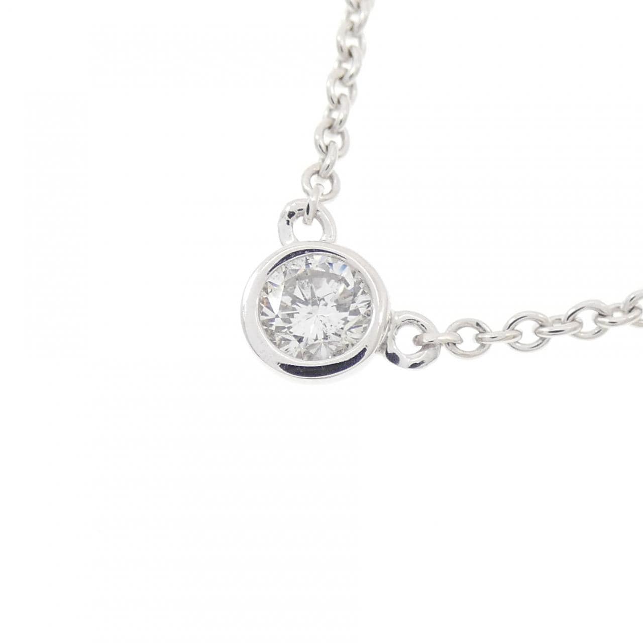 K14WG ソリティア ダイヤモンド ネックレス