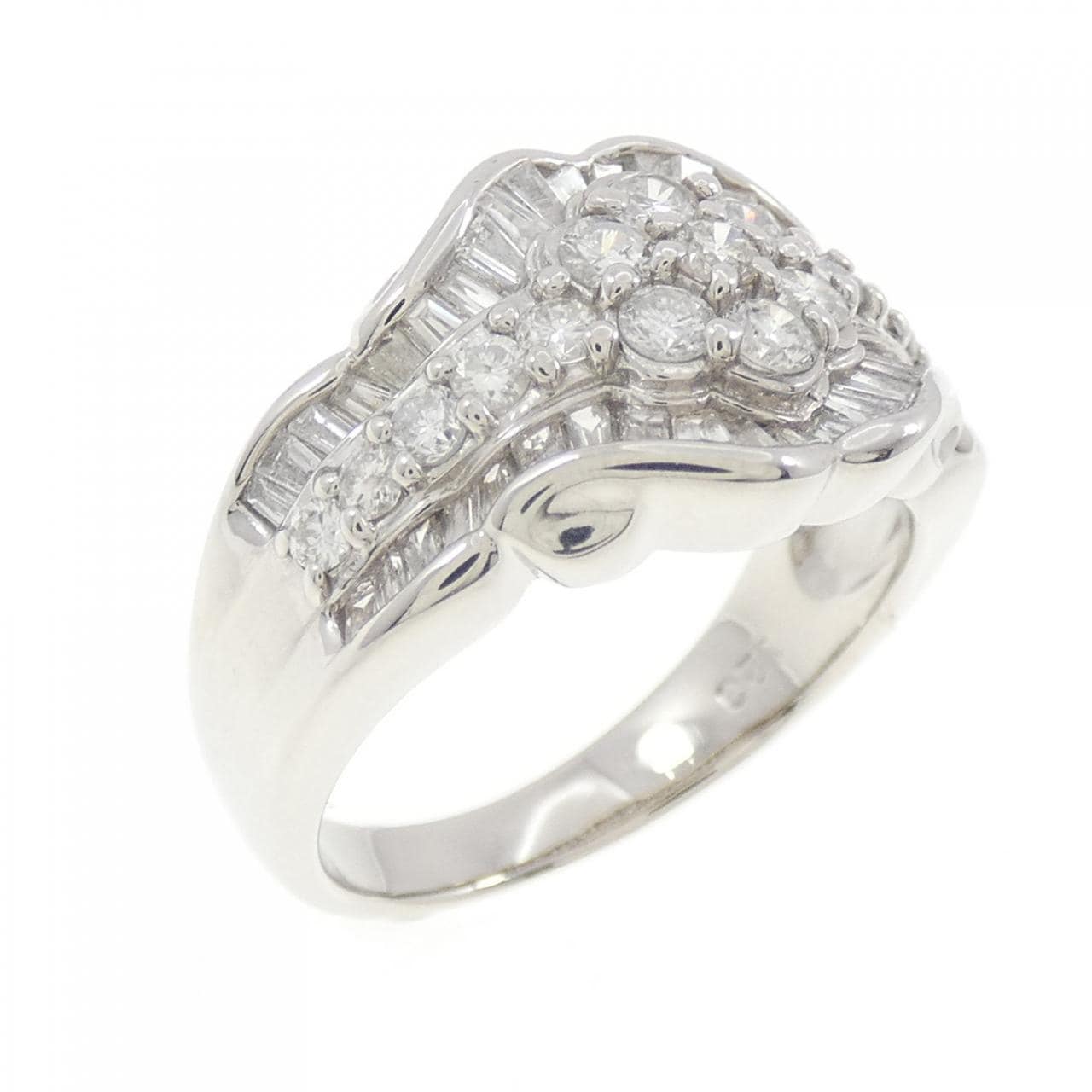 PT900 フラワー ダイヤモンド リング 1.20CT