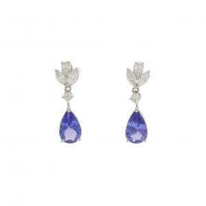 【新品】PT900 タンザナイト ピアス 1.30CT