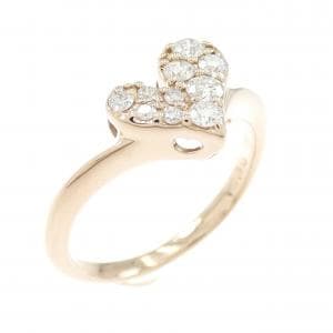 K18PG ハート ダイヤモンド リング 0.30CT