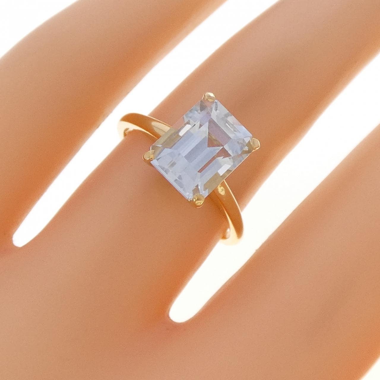 750YG ブルートパーズ リング