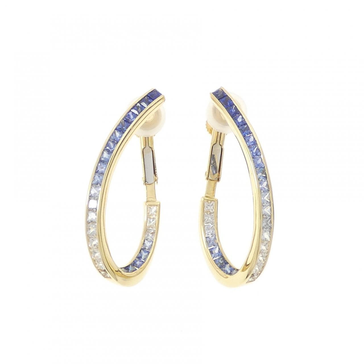 ジュネ サファイヤ イヤリング 3.63CT