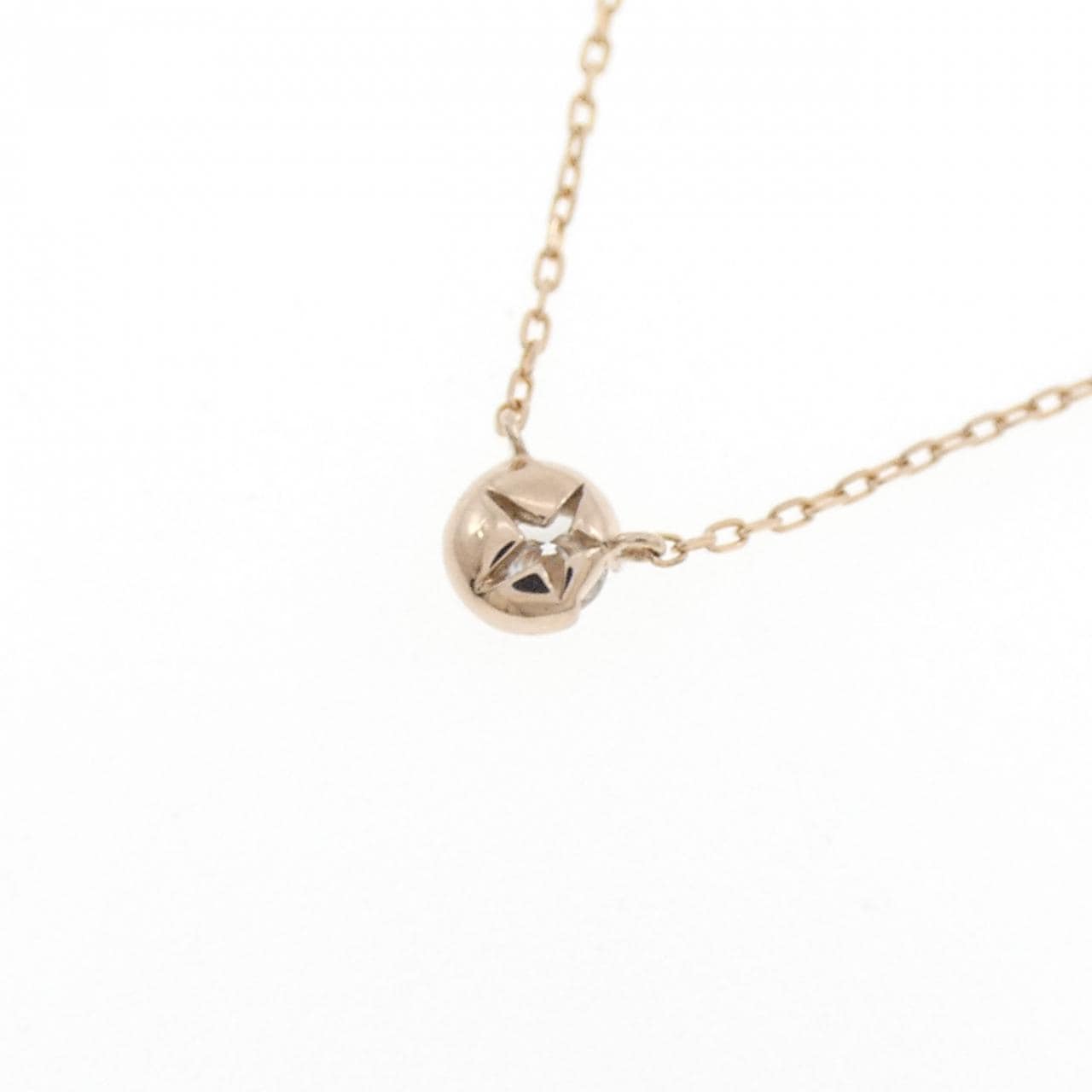 スタージュエリー ムーンセッティング ネックレス 0.06CT