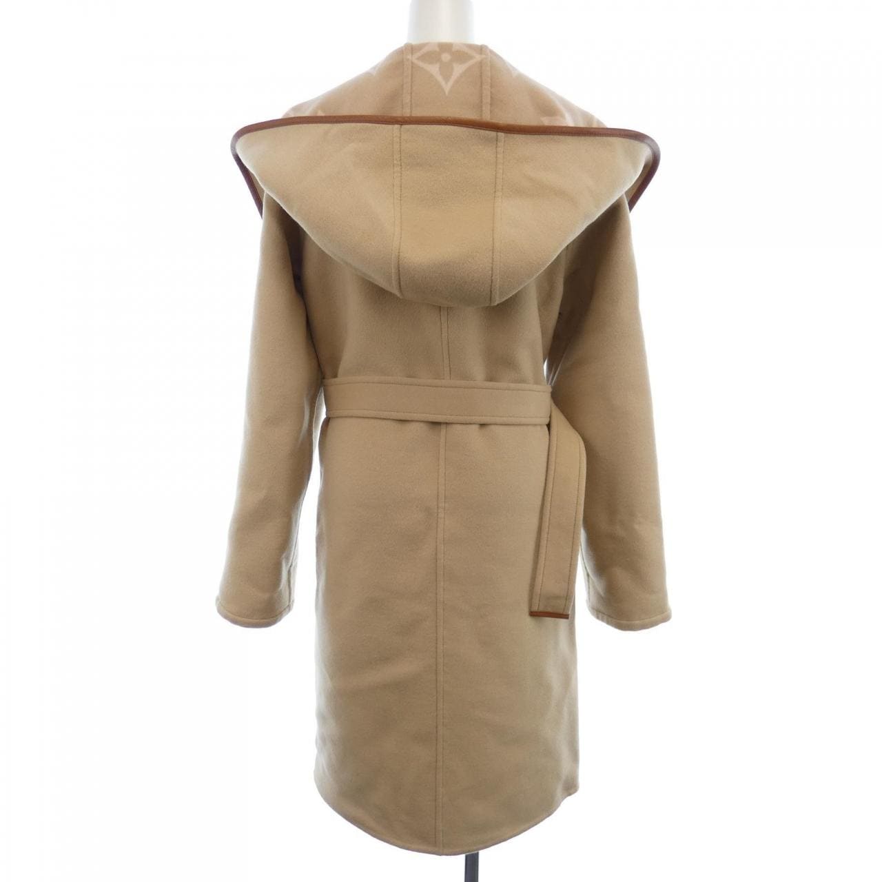 LOUIS VUITTON Vuitton Belted Double-Face Hooded Wrap Coat FMCO05NUV