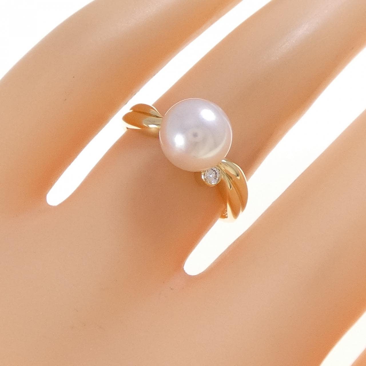 K18YG アコヤパール リング 7.9mm