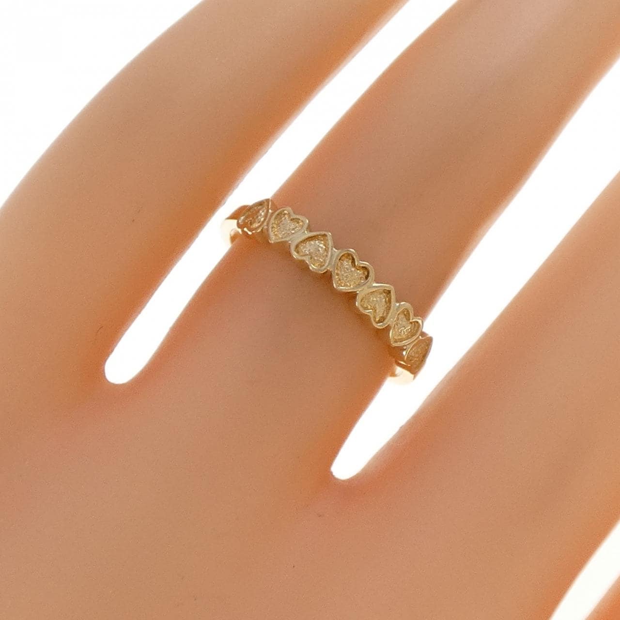 18KTYG ハート リング