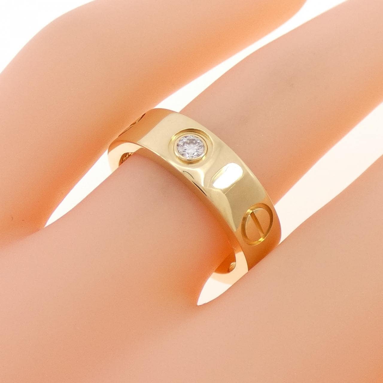 カルティエ ラブ ハーフダイヤ リング