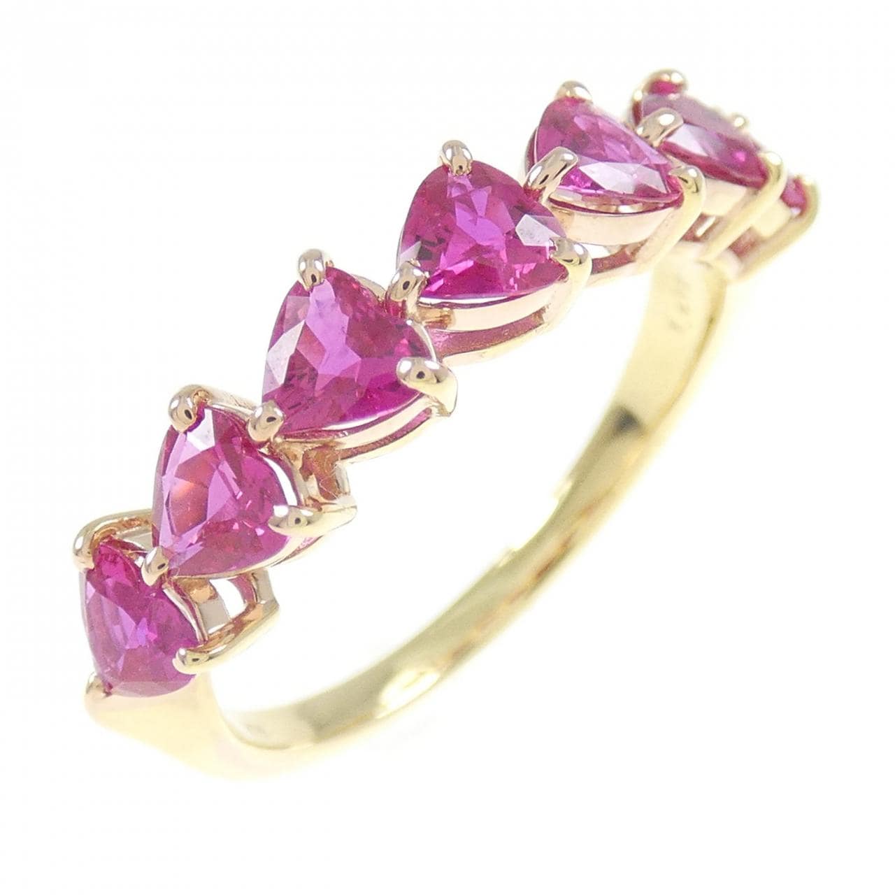 K18PG/K18YG Heart Ruby Ring 1.417CT