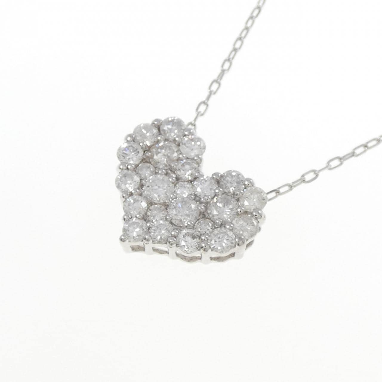 K14WG/K18WG 心形钻石项链 1.00CT