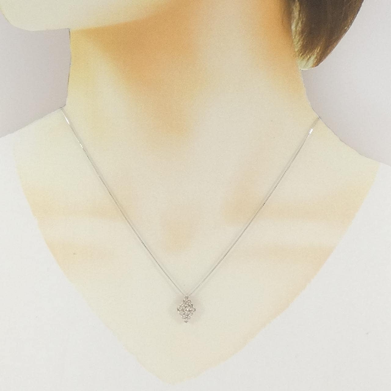 K18WG ダイヤモンド ネックレス