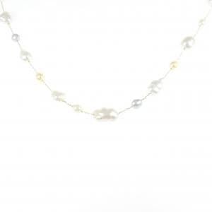 K18YG 白蝶パール ネックレス