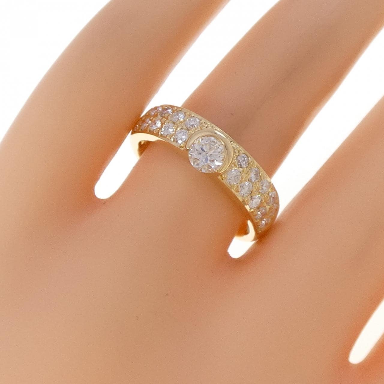 K18YG ダイヤモンド リング 0.30CT