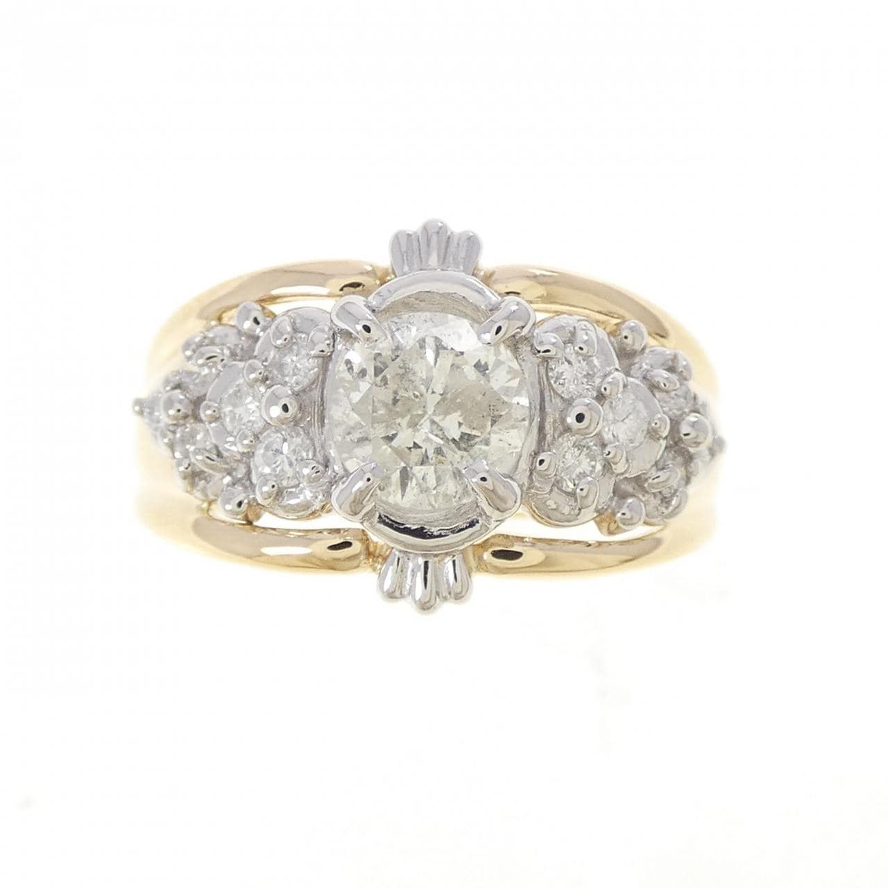 K18YG/PT900 ダイヤモンド リング 0.837CT