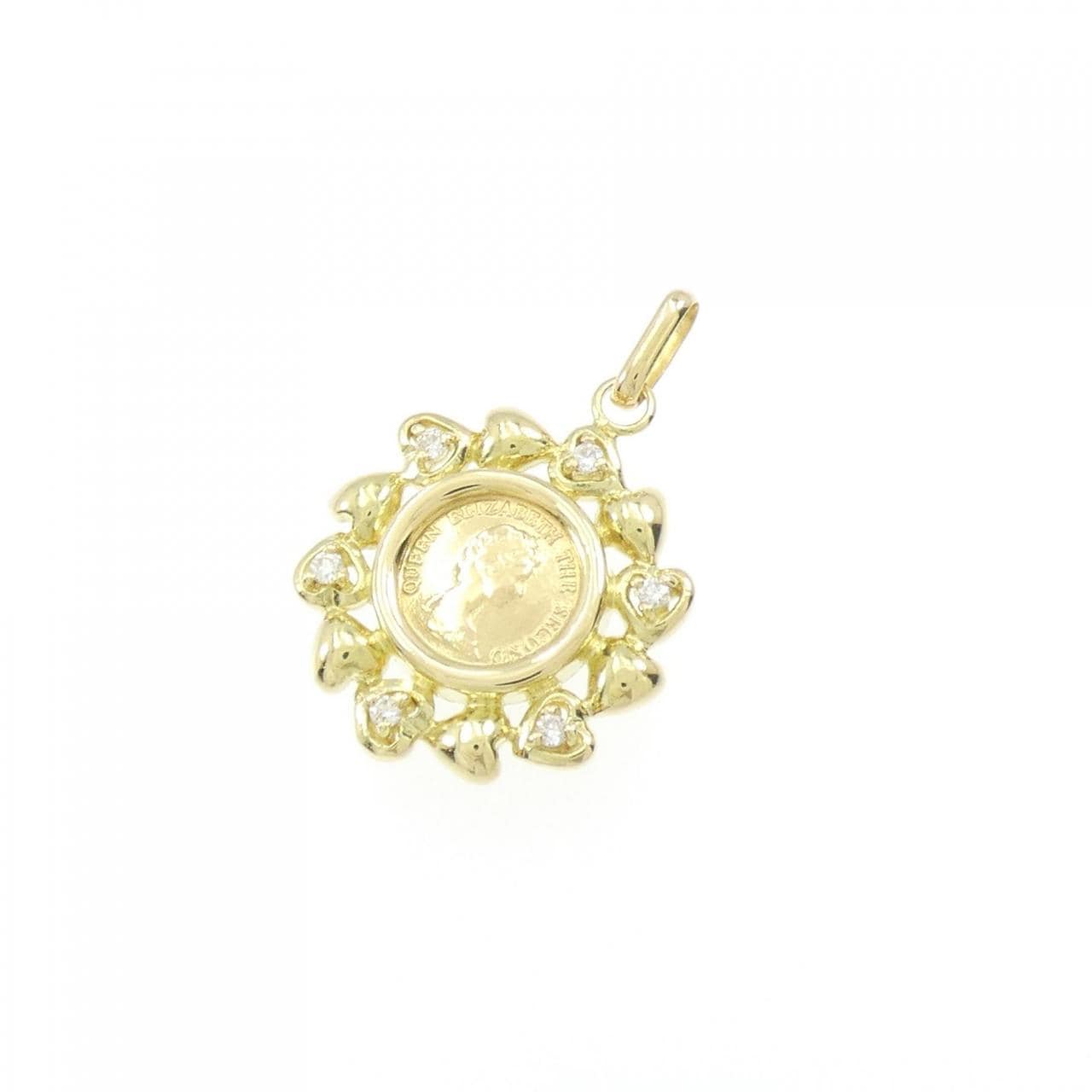 K18YG Diamond Pendant 0.06CT