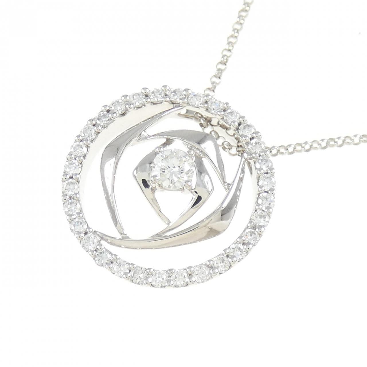 750WG ダイヤモンド ネックレス 0.52CT