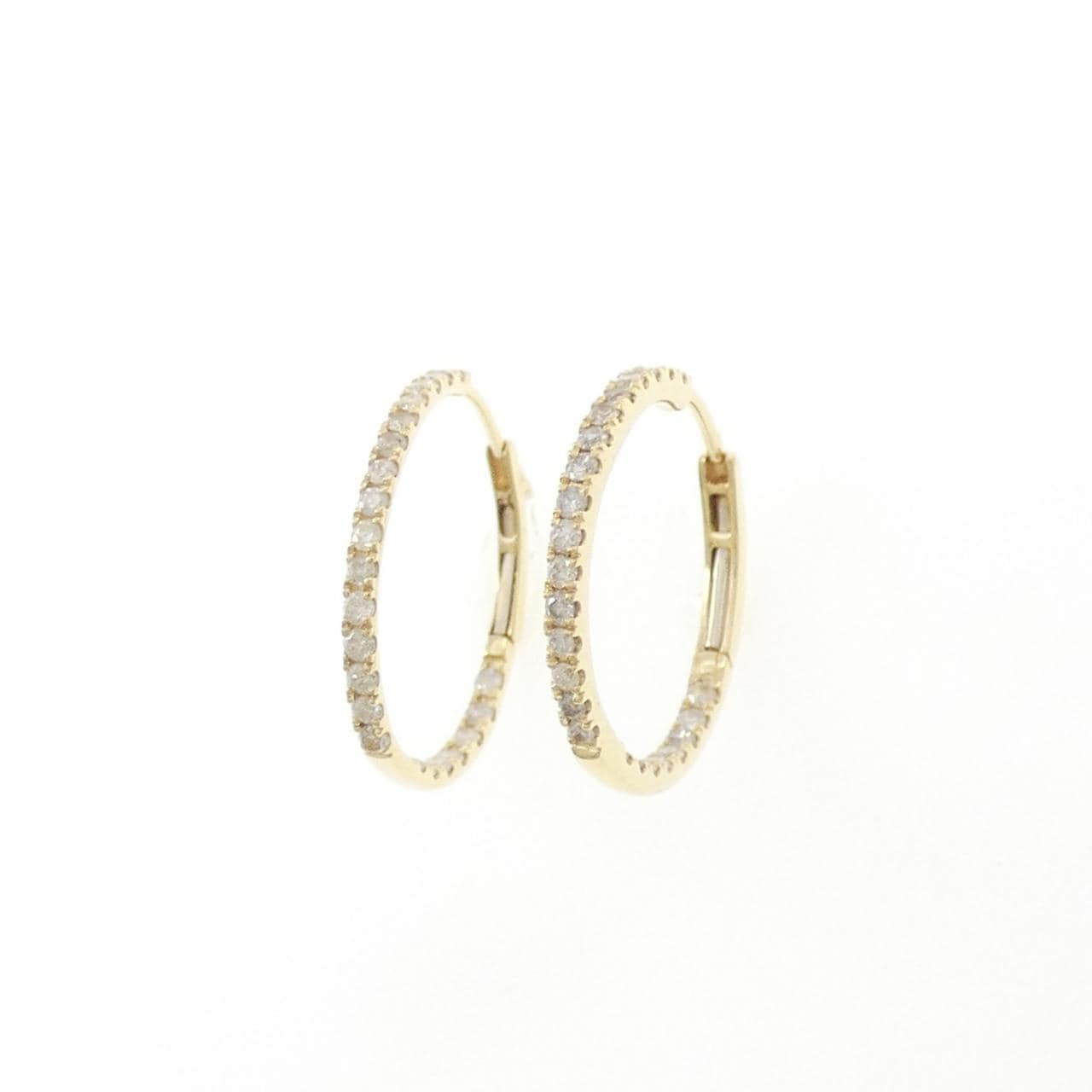K18YG ダイヤモンド フープ ピアス 0.50CT
