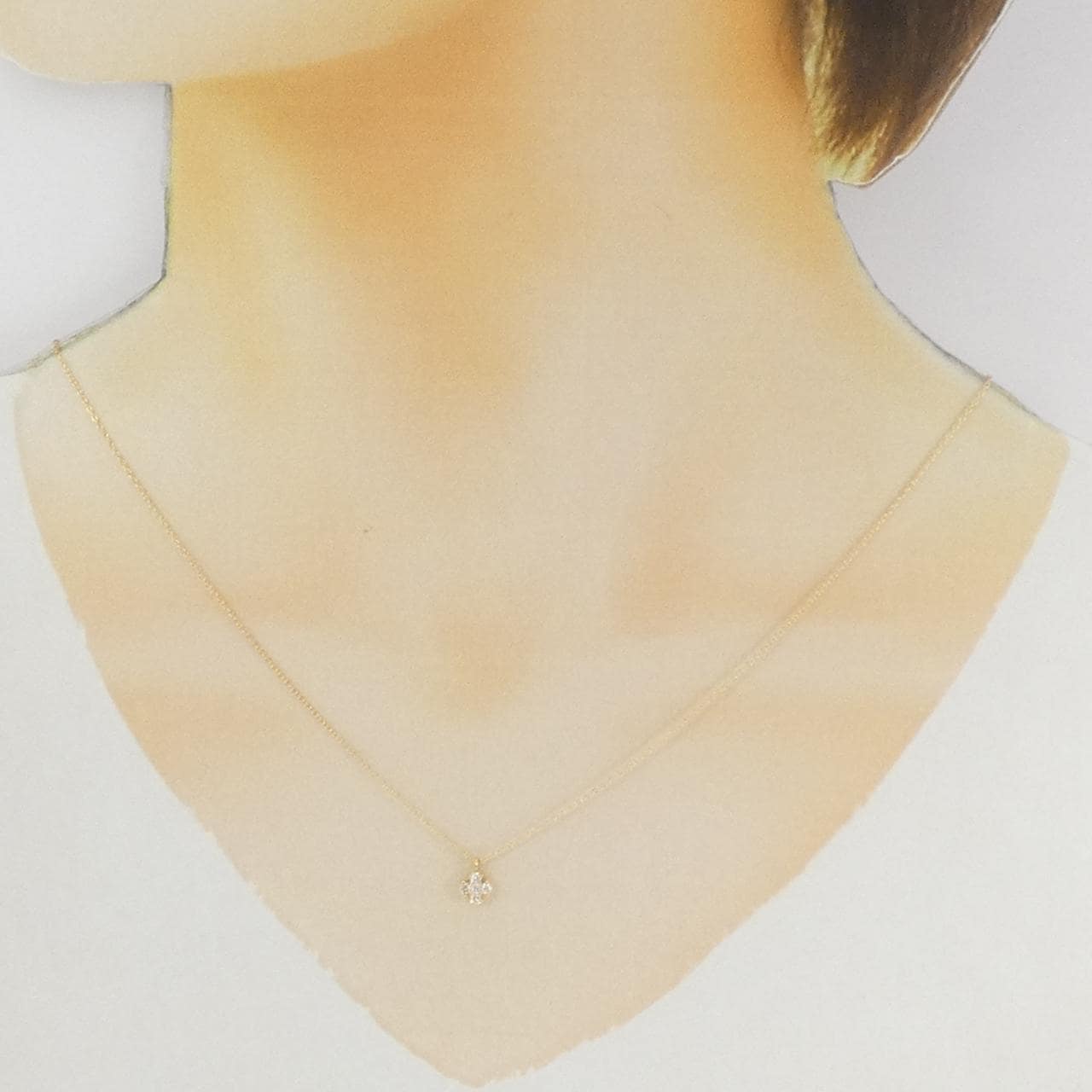 K18YG ダイヤモンド ネックレス 0.10CT