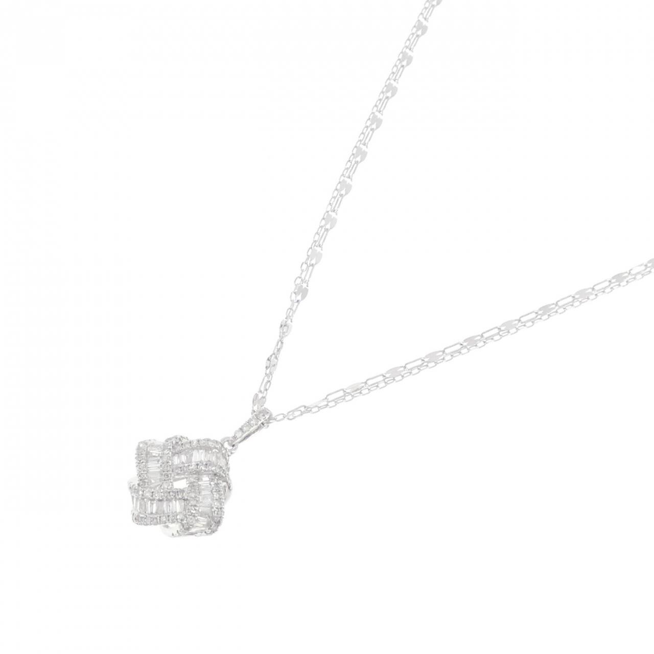 K18WG ダイヤモンド ネックレス 0.40CT