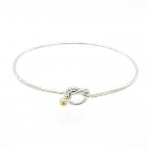 【ヴィンテージ】ティファニー フラットワイヤー フック&アイ ハート バングル