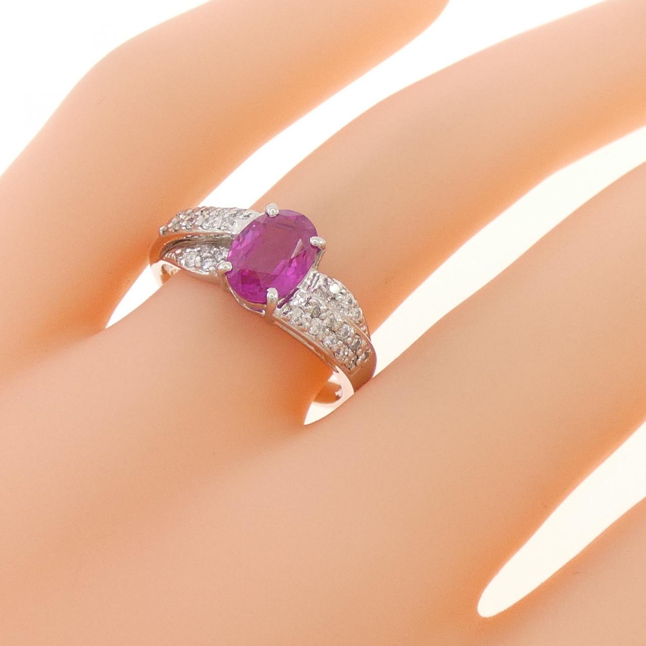 PT900 ルビー リング 1.52CT