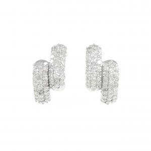 K14WG ダイヤモンド ピアス 1.00CT