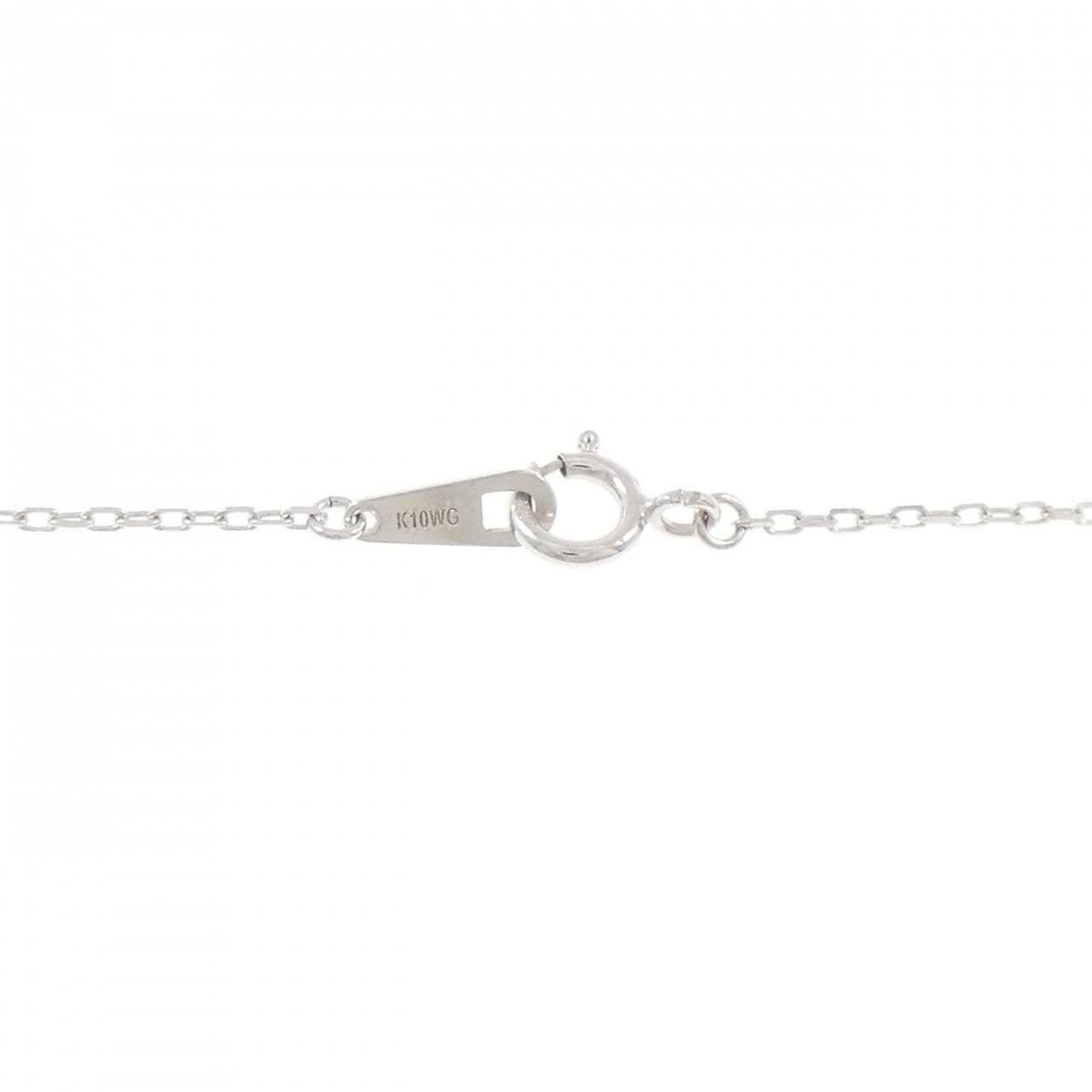 K10WG ハート ダイヤモンド ネックレス 0.01CT
