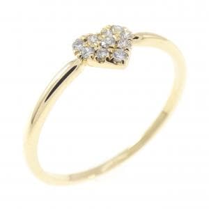 K18YG ハート ダイヤモンド リング 0.05CT