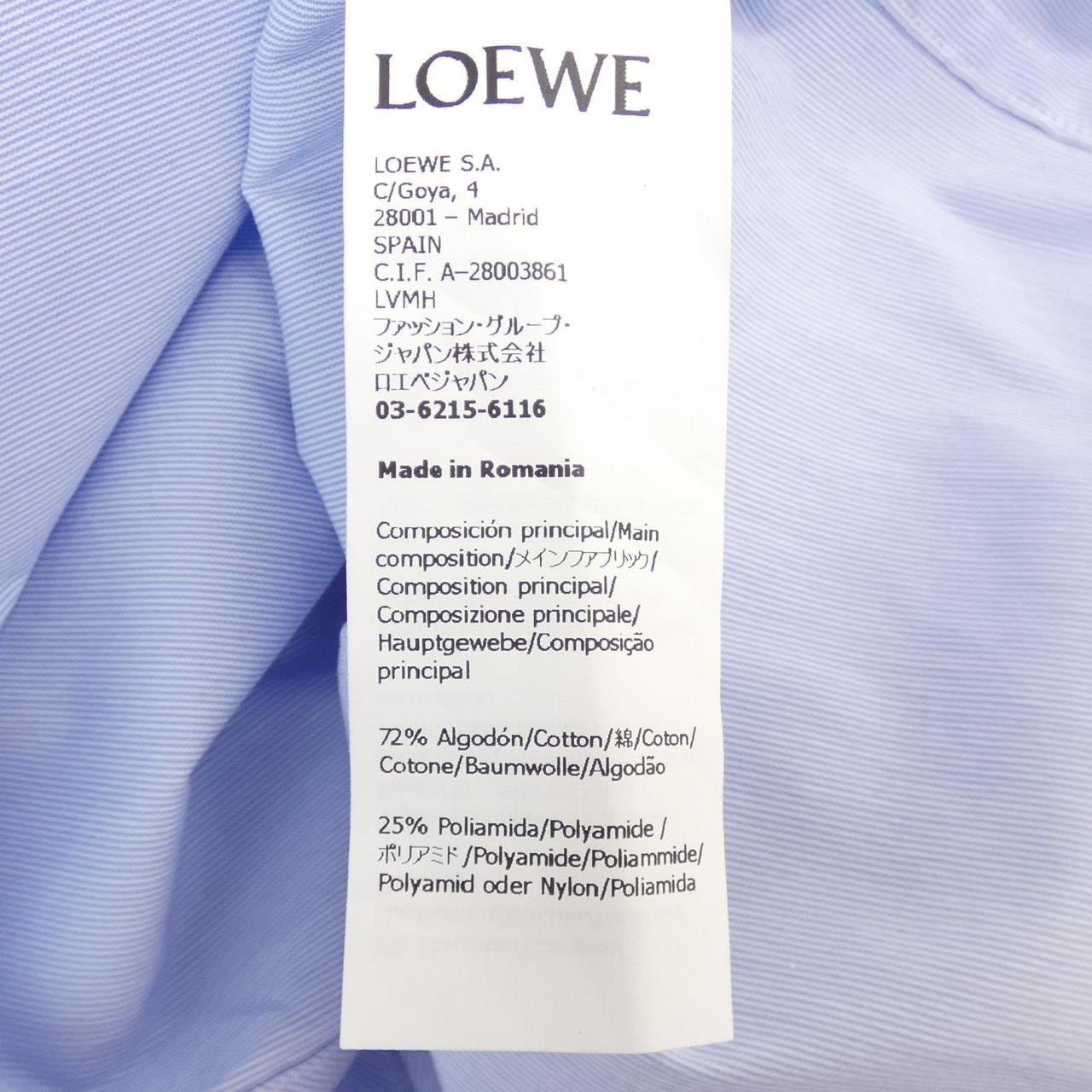 ロエベ LOEWE Q825337X05 シャツ