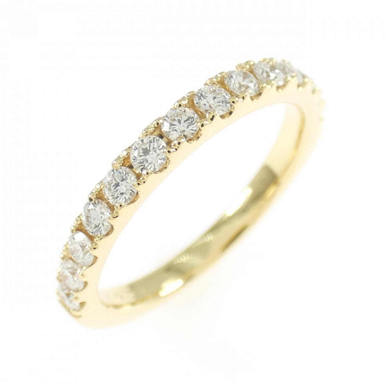 K18YG ハーフエタニティ ダイヤモンド リング 0.34CT