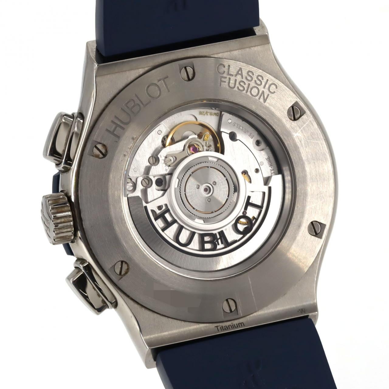 ウブロ クラシックフュージョンクロノグラフチタニウムブルー 521.NX.7170.LR TI 自動巻