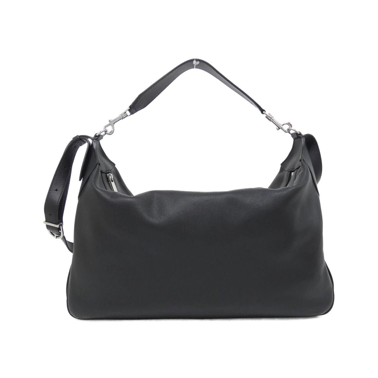 CELINE ラージストラップロミー ブラック すぐ届く！CELINE ラージ ストラップ ロミー サプルカーフスキン