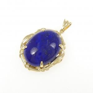 K18YG lapis lazuli pendant