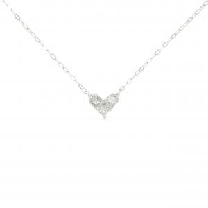 K18WG ハート ダイヤモンド ネックレス 0.25CT
