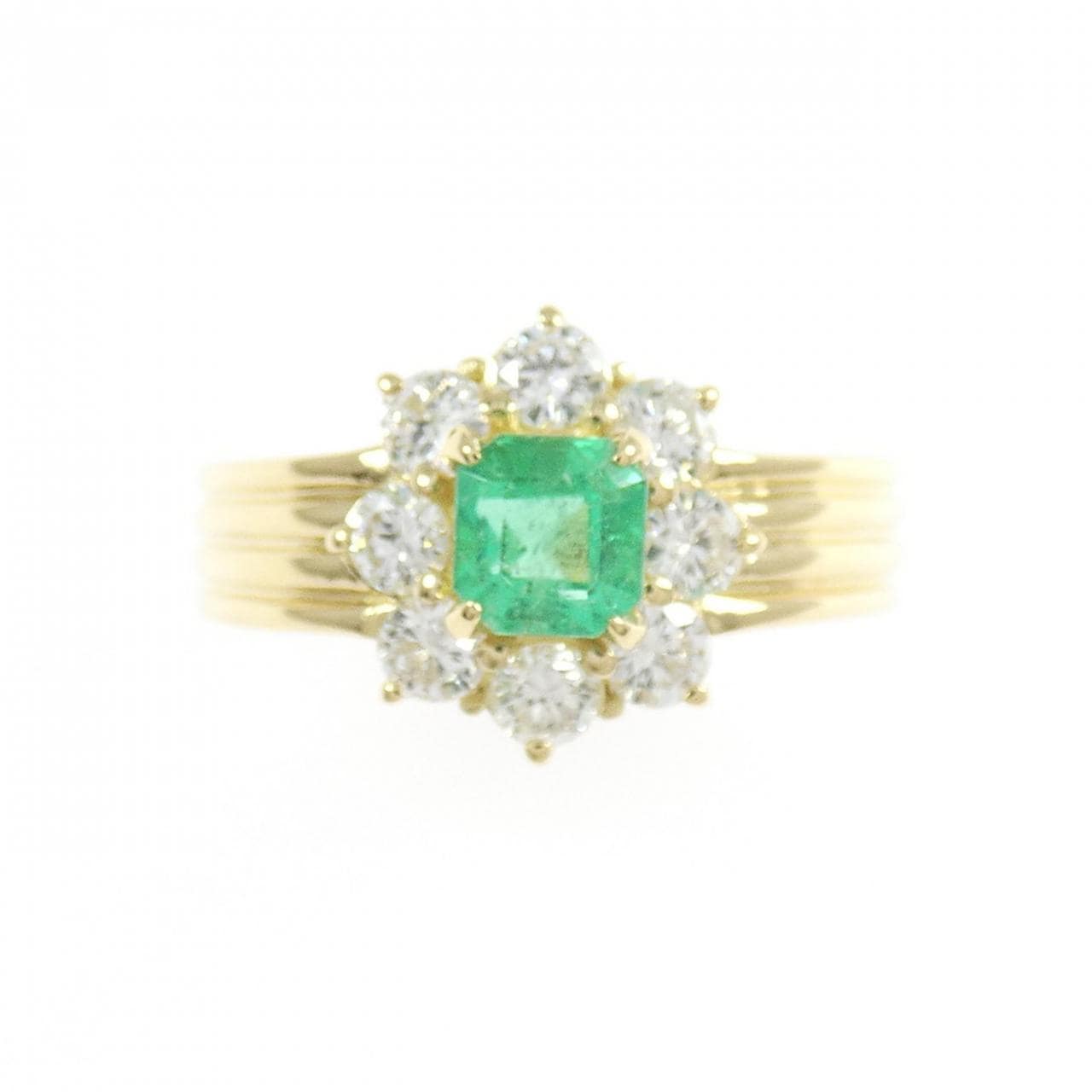 K18YG翡翠戒指0.38CT