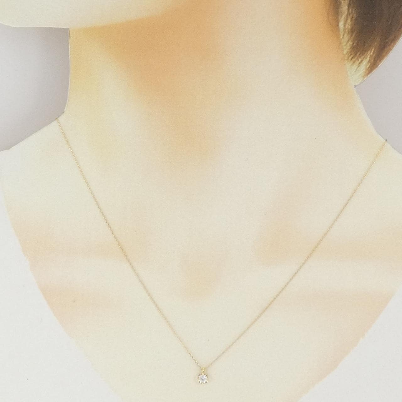 K18YG ダイヤモンド ネックレス 0.10CT