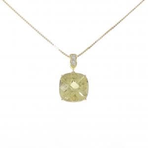 K18YG クオーツ ネックレス 10.76CT