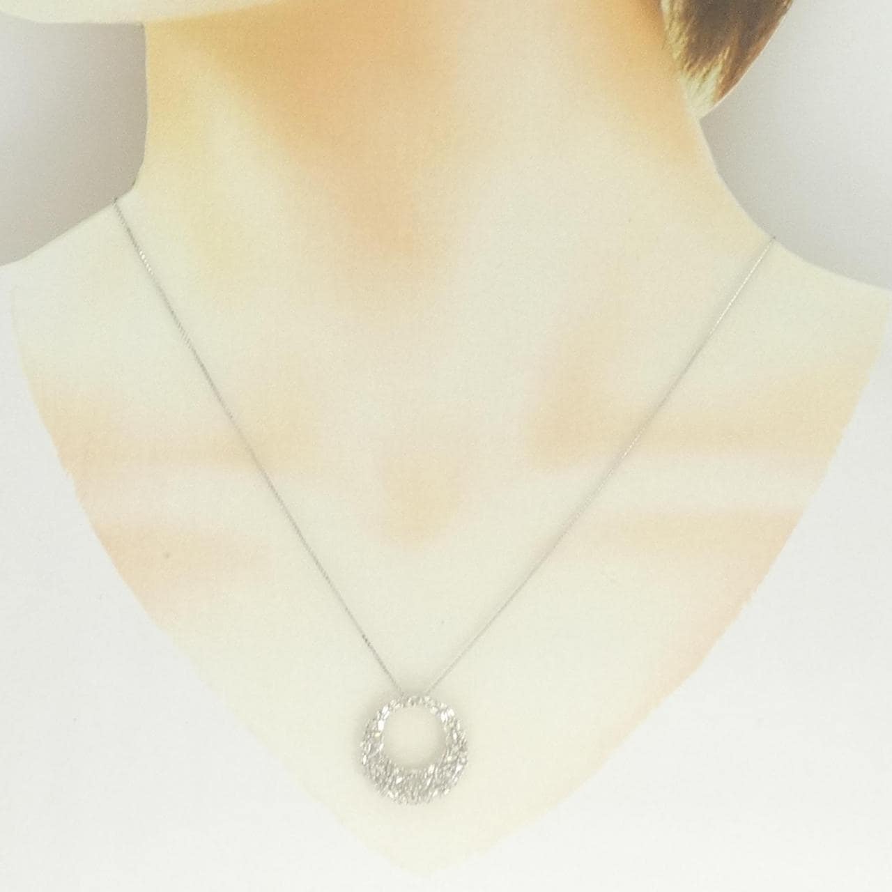 K18WG ダイヤモンド ネックレス 0.55CT
