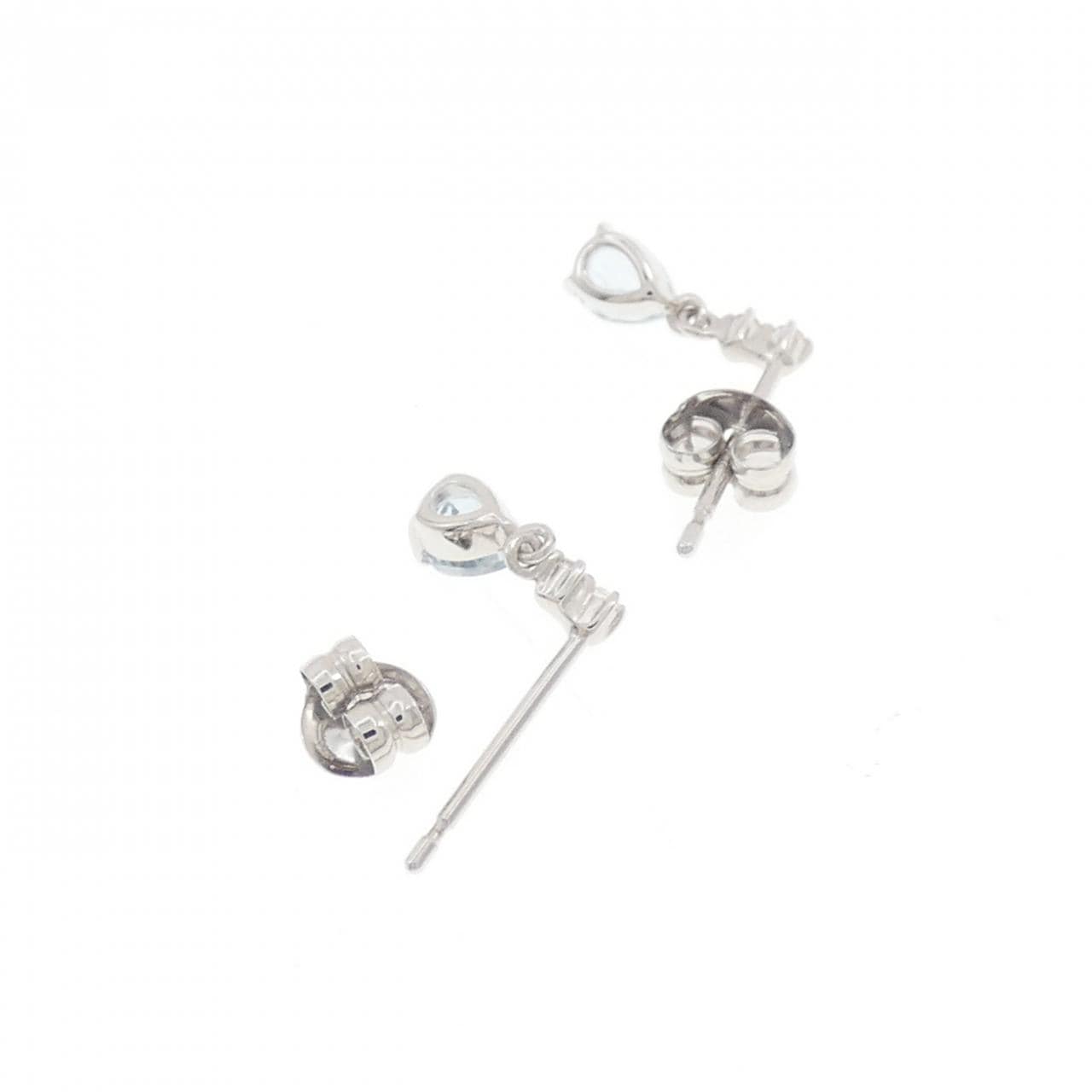 4゜C アクアマリン ピアス