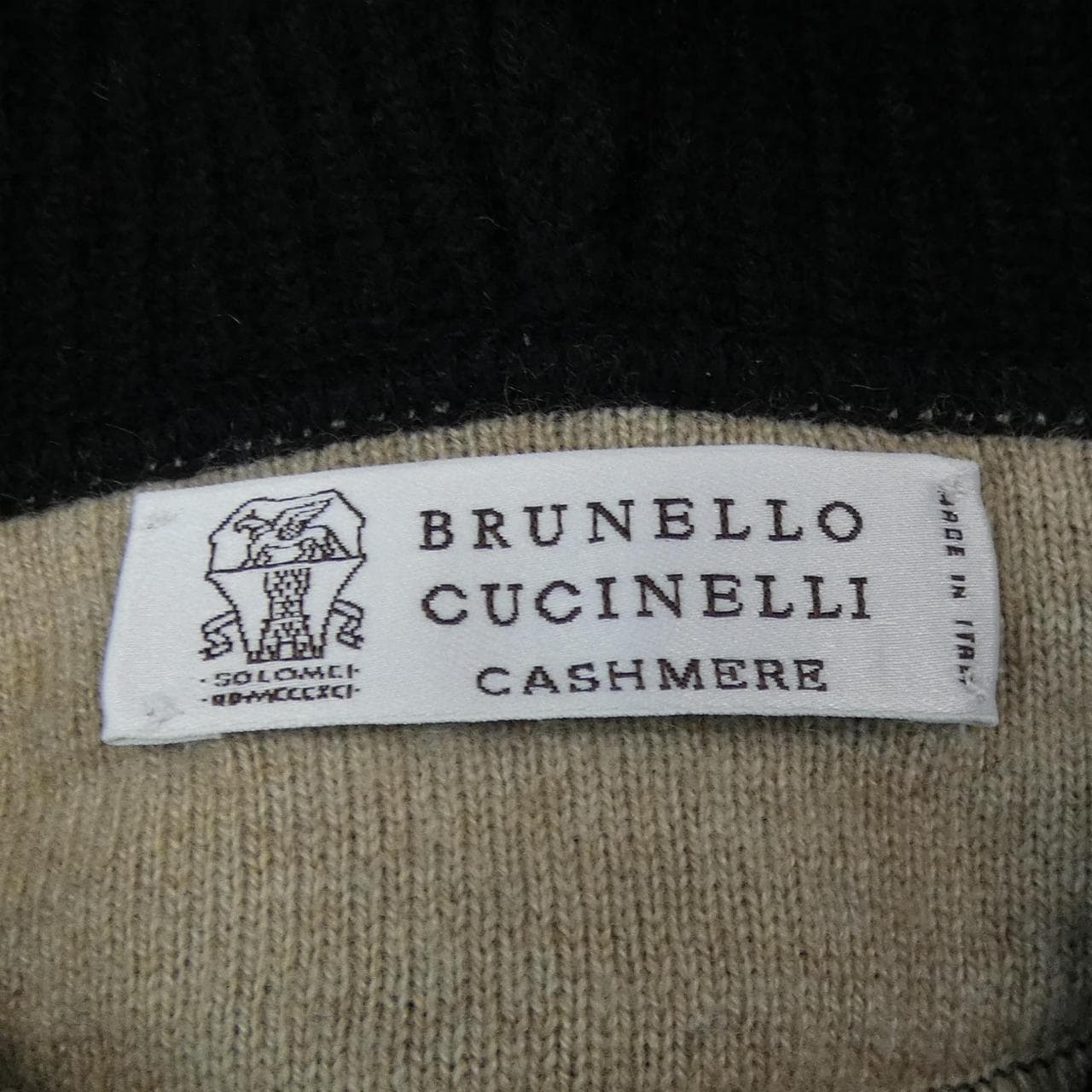 ブルネロクチネリ BRUNELLO CUCINELLI ロゴ入り カシミヤ ハーフイングリッシュリブニットジップアップ M22704806G パーカー