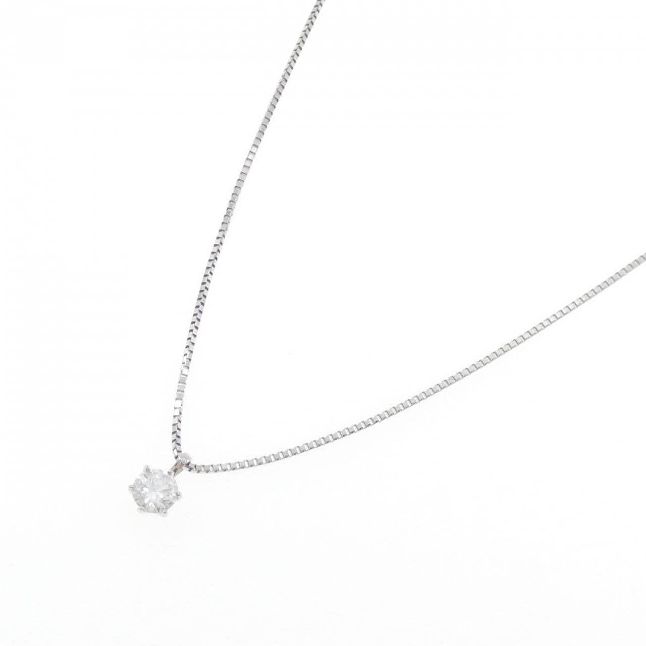 PT900/PT850 ソリティア ダイヤモンド ネックレス 0.305CT