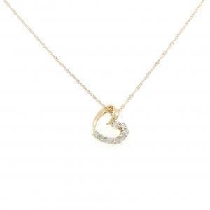 K18YG ハート ダイヤモンド ネックレス 0.15CT