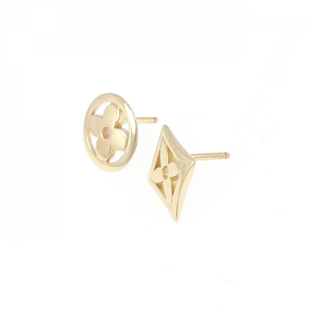 LOUIS VUITTON Puce Monogram Legille Earrings