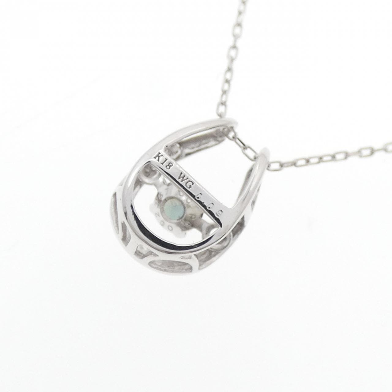 K18WG アレキサンドライト ネックレス 0.09CT