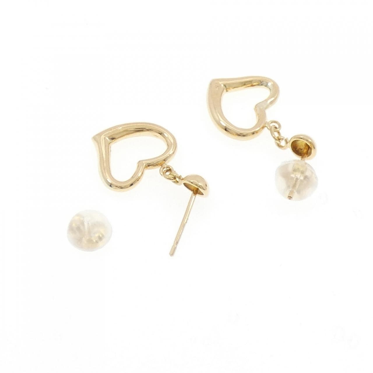 K18YG ハート ピアス